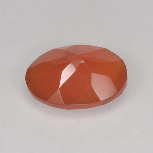 Cornaline Orange feu naturelle Coupe ovale, 1.09 ct, Translucide