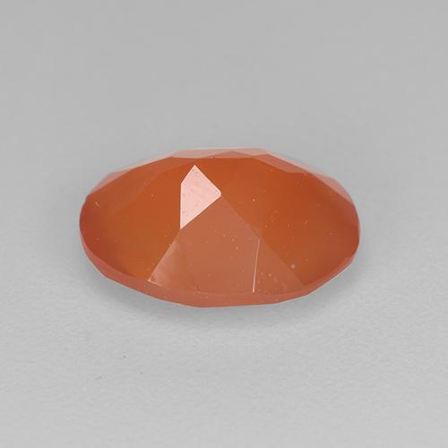 Cornaline orange naturelle coupe ovale, 1,51 ct, translucide
