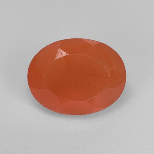 Cornaline Orange moyen naturelle Coupe ovale, 1.69 ct, Translucide
