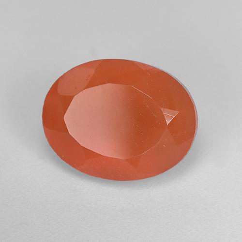 Cornaline Orange moyen naturelle Coupe ovale, 1.69 ct, Translucide
