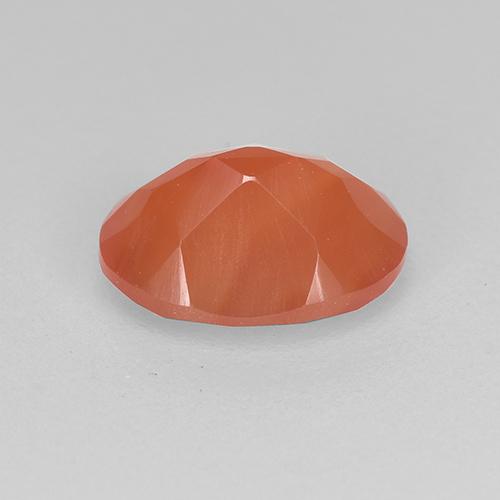 Cornaline orange naturelle coupe ovale, 1,05 ct, translucide