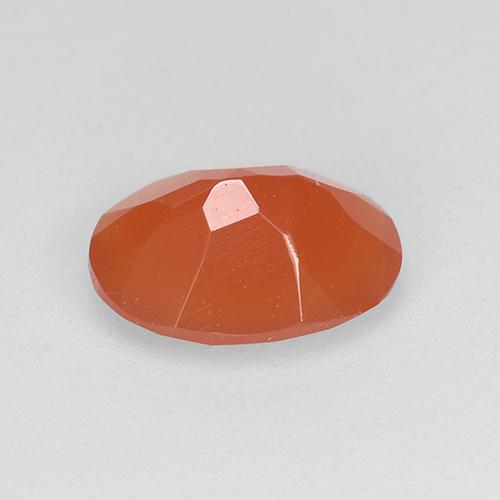 Cornaline Orange intense naturelle Coupe ovale, 0.90 ct, Translucide