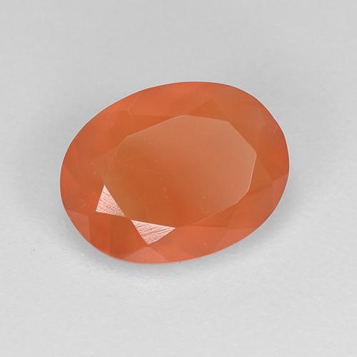 Cornaline Orange rougeâtre naturelle Coupe ovale, 0.96 ct, Translucide