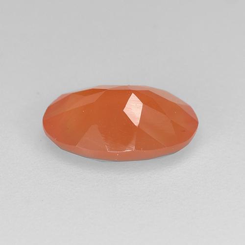 Cornaline Orange rougeâtre naturelle Coupe ovale, 0.96 ct, Translucide