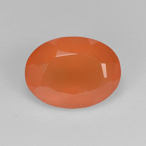Cornaline Orange naturelle Coupe ovale, 1.14 ct, Translucide