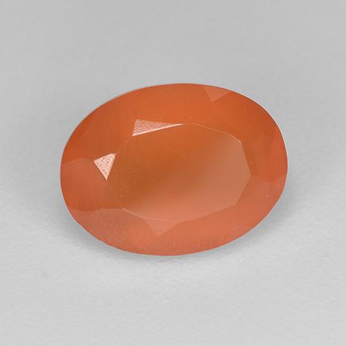 Cornaline Orange naturelle Coupe ovale, 1.14 ct, Translucide