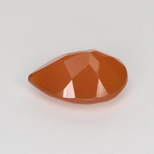 Cornaline orange naturelle en forme de poire, 1,27 ct, translucide