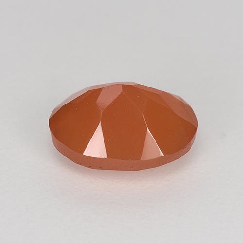 Cornaline Orange intense naturelle ovale, 1.07 ct, Translucide