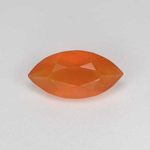 Cornaline Orange feu naturelle Marquise, 0.93 ct, Translucide