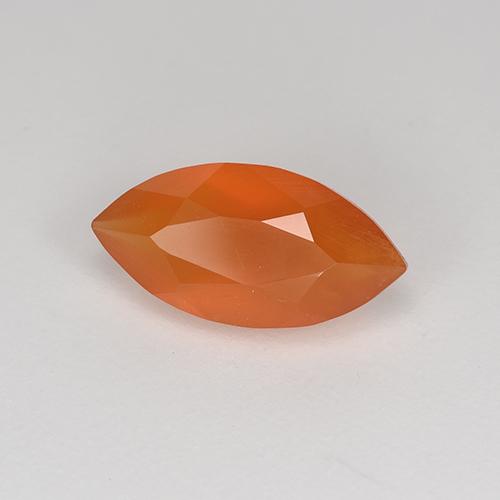 Cornaline Orange feu naturelle Marquise, 0.93 ct, Translucide