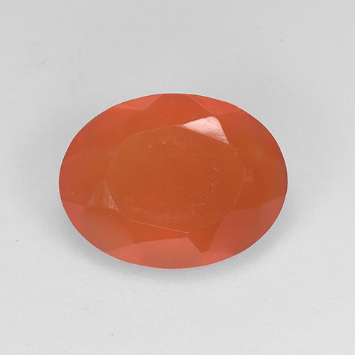 Cornaline Orange moyen naturelle Coupe ovale, 1.30 ct, Translucide
