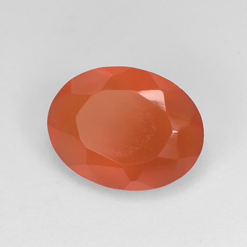 Cornaline Orange moyen naturelle Coupe ovale, 1.30 ct, Translucide