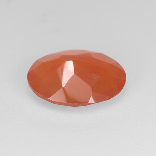 Cornaline Orange moyen naturelle Coupe ovale, 1.30 ct, Translucide