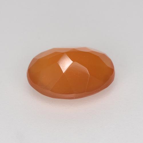 Cornaline Orange rougeâtre naturelle Coupe ovale, 0.96 ct, Translucide