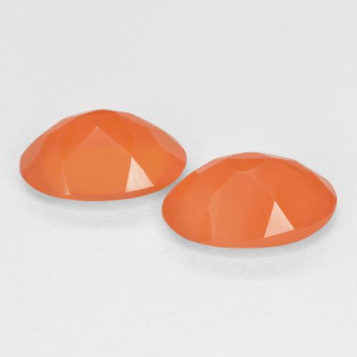 Achetez naturel 1,12ct orange abricot chaud cornaline gems, coupe ovale, en provenance brésil chez gemselect. en stock, livraison internationale!