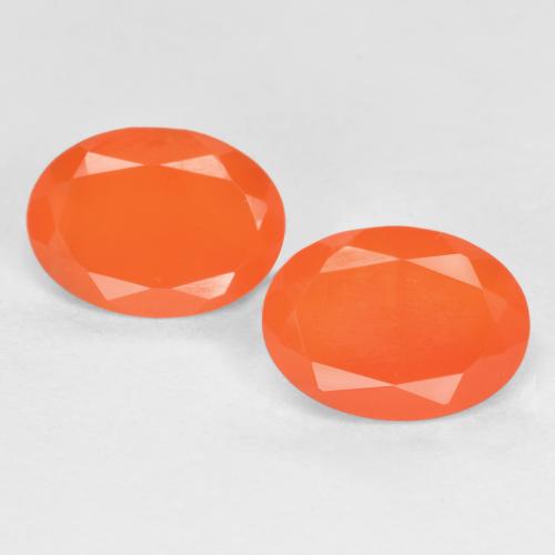 Achetez naturel 1.39ct Orange feu Cornaline gems, Coupe ovale, En provenance Brésil chez GemSelect. En stock, livraison internationale!