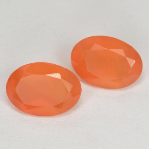 Achetez naturel 1.27ct Orange abricot chaud Cornaline gems, Coupe ovale, En provenance Brésil chez GemSelect. En stock, livraison internationale!