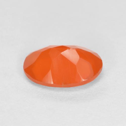 Cornaline Orange feu naturelle Coupe ovale, 0.70 ct, Translucide