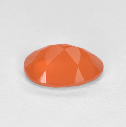Cornaline orange moyen naturelle coupe ovale, 0,72 ct, translucide