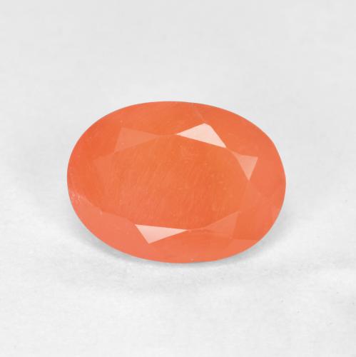 Cornaline Pourpre rougeâtre léger naturelle Coupe ovale, 0.72 ct, Translucide