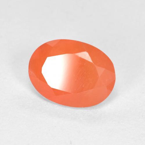 Cornaline Pourpre rougeâtre léger naturelle Coupe ovale, 0.72 ct, Translucide