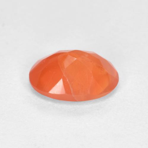 Cornaline Pourpre rougeâtre léger naturelle Coupe ovale, 0.72 ct, Translucide