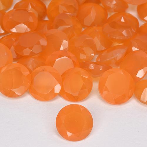 Achetez naturel 3,99ct orange vif cornaline gems, coupe roude, en provenance inde chez gemselect. en stock, livraison internationale!
