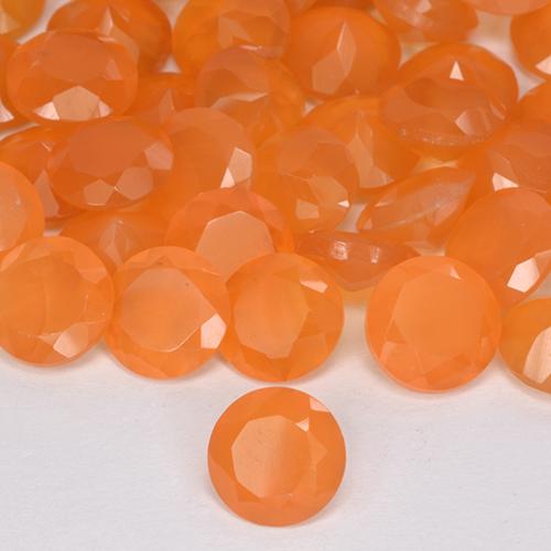 Achetez naturel 3,99ct orange vif cornaline gems, coupe roude, en provenance inde chez gemselect. en stock, livraison internationale!