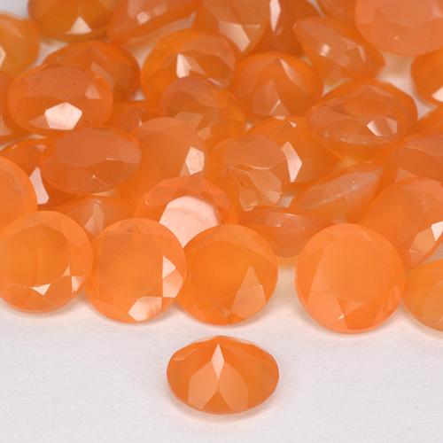 Achetez naturel 3,99ct orange vif cornaline gems, coupe roude, en provenance inde chez gemselect. en stock, livraison internationale!