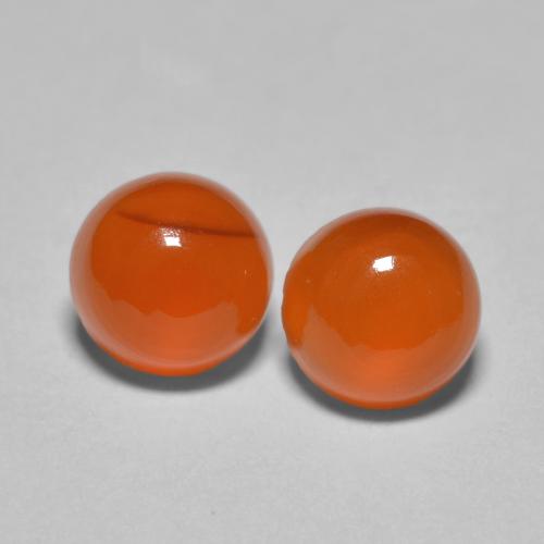 Achetez naturel 1,89ct orange moyen cornaline gems, coupe roude, en provenance inde chez gemselect. en stock, livraison internationale!
