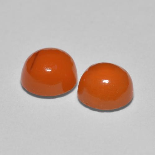Achetez naturel 1,89ct orange moyen cornaline gems, coupe roude, en provenance inde chez gemselect. en stock, livraison internationale!