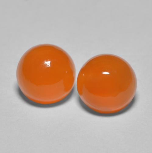 Achetez naturel 1,79ct orange vif cornaline gems, coupe roude, en provenance inde chez gemselect. en stock, livraison internationale!