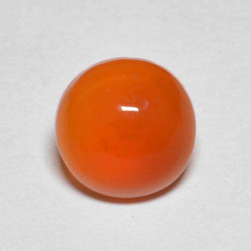 Cornaline Orange rouge foncé naturelle Coupe roude, 1.75 ct, Translucide