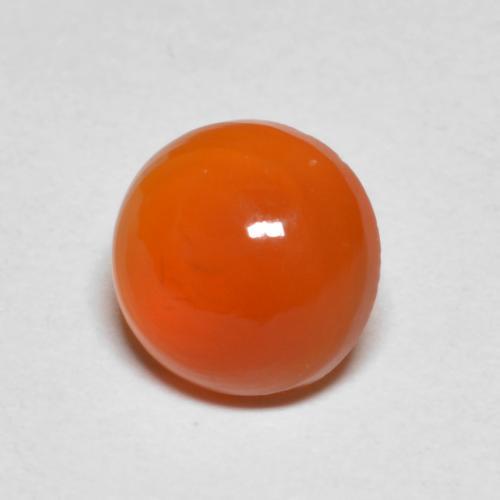 Cornaline Orange rouge foncé naturelle Coupe roude, 1.75 ct, Translucide