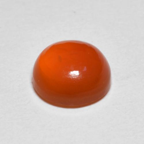 Cornaline Orange rouge foncé naturelle Coupe roude, 1.75 ct, Translucide