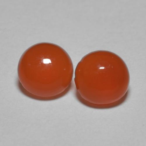 Achetez naturel 0,87ct orange moyen cornaline gems, coupe roude, en provenance inde chez gemselect. en stock, livraison internationale!