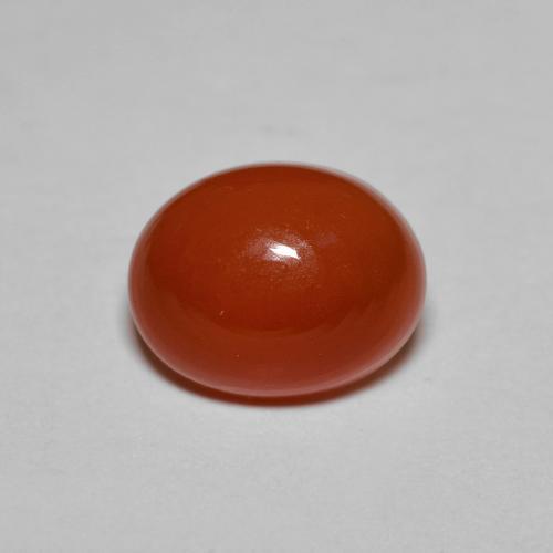 Cornaline Orange moyen naturelle Coupe ovale, 2.23 ct, Translucide