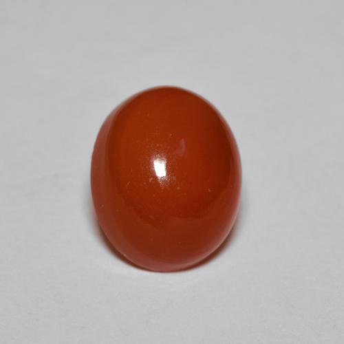 Cornaline Orange moyen naturelle Coupe ovale, 2.23 ct, Translucide