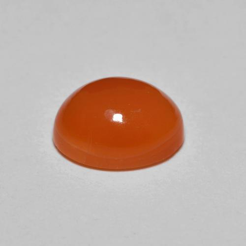 Cornaline orange naturelle coupe ovale, 2,14 ct, translucide