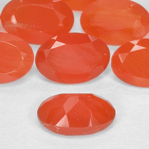 Achetez naturel 1.55ct Orange rouge foncé Cornaline gems, Coupe ovale, En provenance Inde chez GemSelect. En stock, livraison internationale!