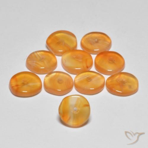 5.63ctw Naturel Orange moyen Cornaline, Fantaisie, Transparent