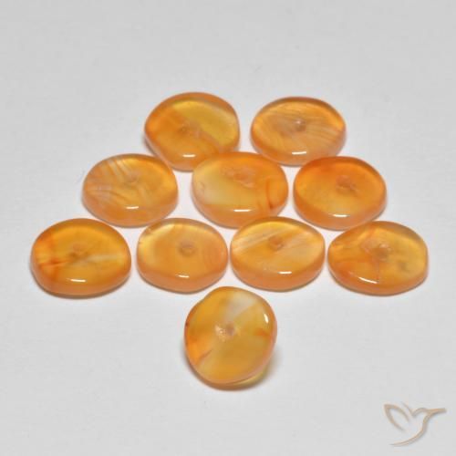 Shop natural 5.63ct Orange moyen Cornaline gems, Fantaisie, from Inde at GemSelect. In stock, global shipping!