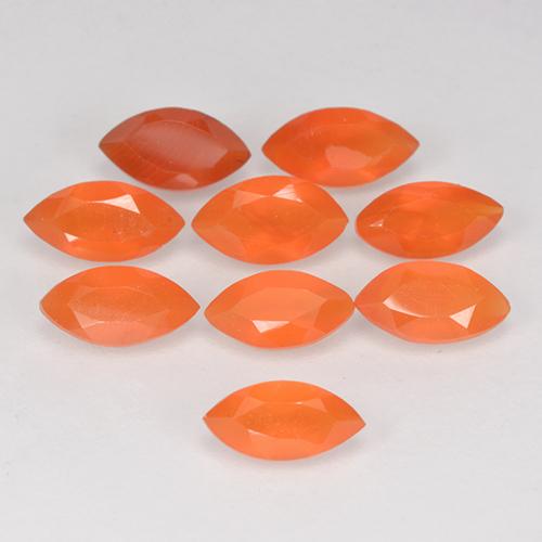 Cornaline Orange abricot chaud naturelle Marquise, 0.25 ct, Translucide