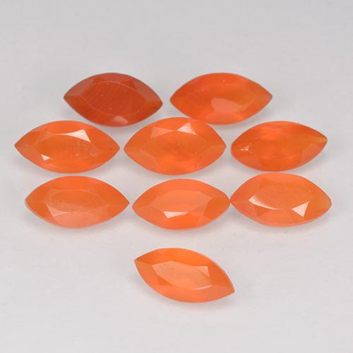 Cornaline Orange abricot chaud naturelle Marquise, 0.25 ct, Translucide