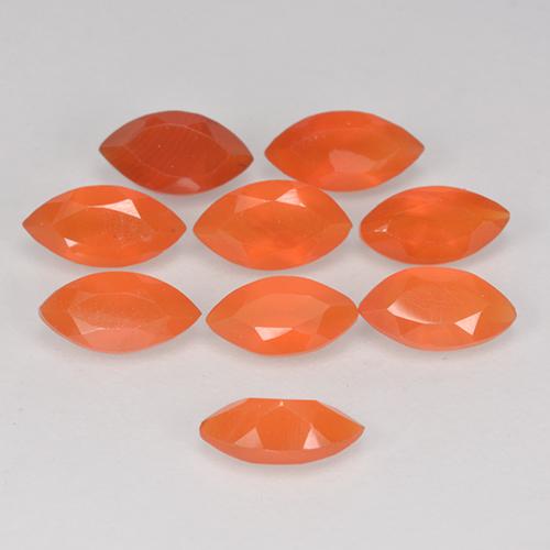 Cornaline Orange abricot chaud naturelle Marquise, 0.25 ct, Translucide