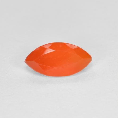 Cornaline orange naturelle marquise, 0,57 ct, transparent