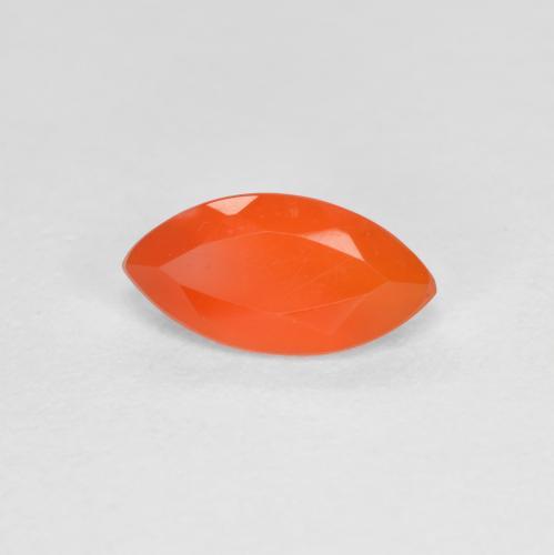 Cornaline orange naturelle marquise, 0,57 ct, transparent