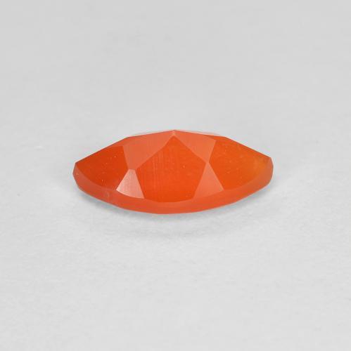 Cornaline orange naturelle marquise, 0,57 ct, transparent