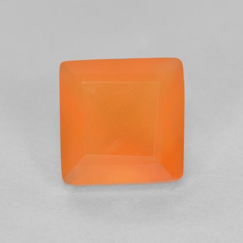 Cornaline Orange moyen naturelle Carré, 0.67 ct, Transparent