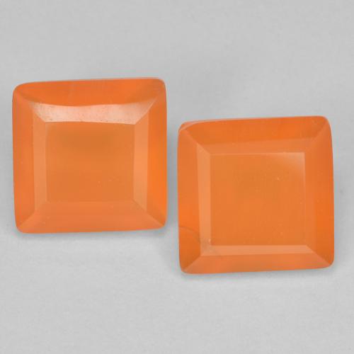 Achetez naturel 1.28ct Orange foncé Cornaline gems, Carré, En provenance Brésil chez GemSelect. En stock, livraison internationale!
